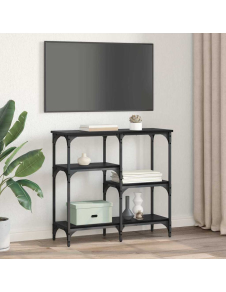 Tavolo consolle Rovere Nero 80 x 29 x 75 cm Legno multistrato