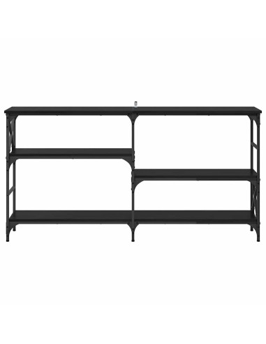 Tavolo consolle con lo scaffale Rovere Nero 150 x 29 x 76,5 cm