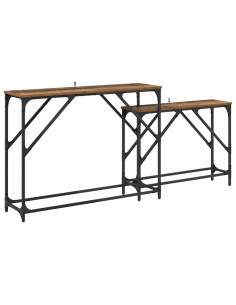 Tavolo consolle 2 pcs Legno vecchio 100 x 28 x 75 cm 2