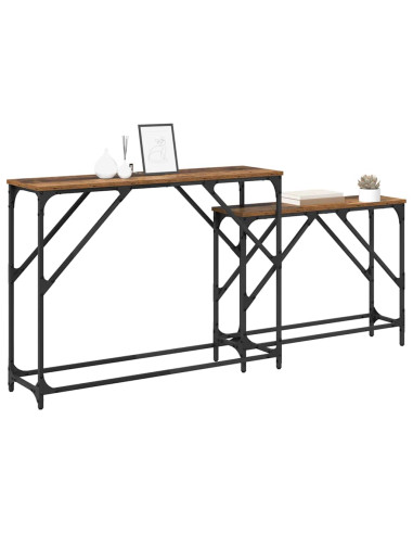Tavolo consolle 2 pcs Legno vecchio 100 x 28 x 75 cm