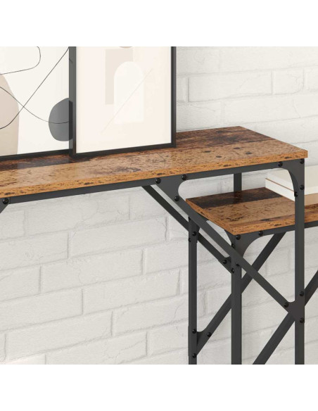 Tavolo consolle 2 pcs Legno vecchio 100 x 28 x 75 cm