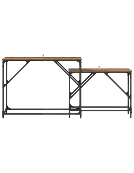 Tavolo consolle 2 pcs Legno vecchio 100 x 28 x 75 cm