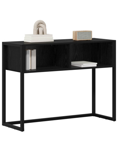Tavolino Rovere Nero 100 x 36 x 75 cm Legno multistrato
