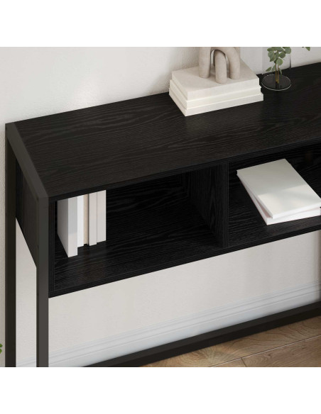 Tavolino Rovere Nero 100 x 36 x 75 cm Legno multistrato