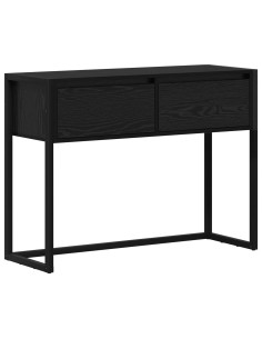 Tavolino Rovere Nero 100 x 36 x 75 cm Legno multistrato 2