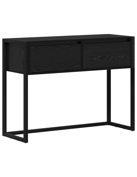 Tavolino Rovere Nero 100 x 36 x 75 cm Legno multistrato