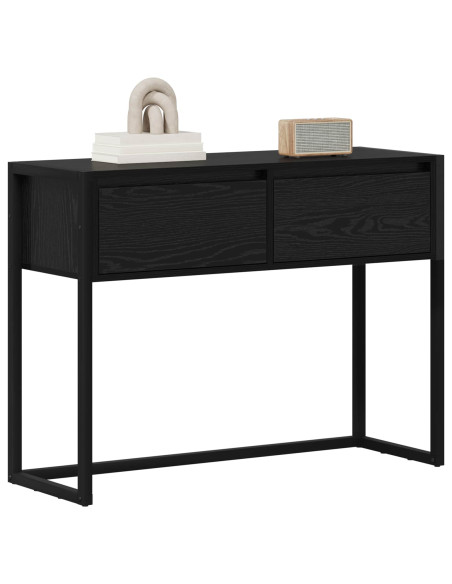 Tavolino Rovere Nero 100 x 36 x 75 cm Legno multistrato