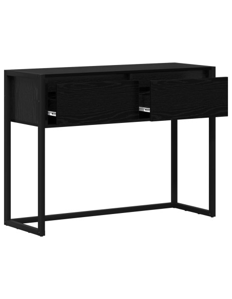 Tavolino Rovere Nero 100 x 36 x 75 cm Legno multistrato