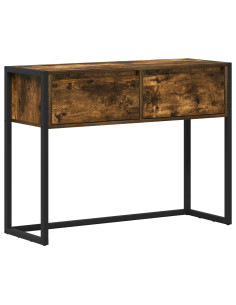 Tavolino Quercia Fumosa 100 x 36 x 75 cm Legno multistrato 2