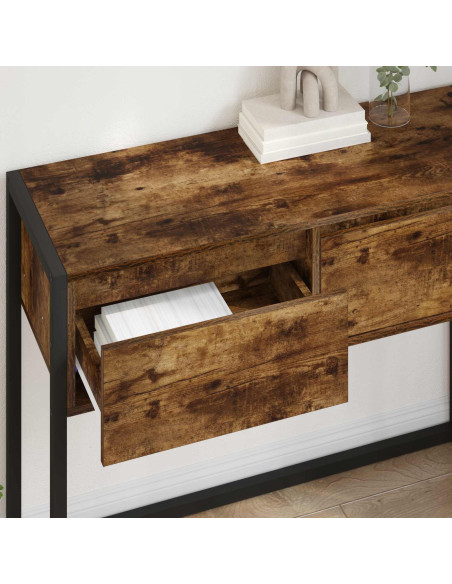 Tavolino Quercia Fumosa 100 x 36 x 75 cm Legno multistrato