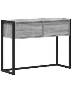 Tavolino Grigio Sonoma 100 x 36 x 75 cm Legno multistrato 2