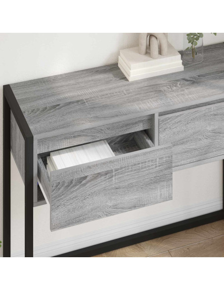 Tavolino Grigio Sonoma 100 x 36 x 75 cm Legno multistrato