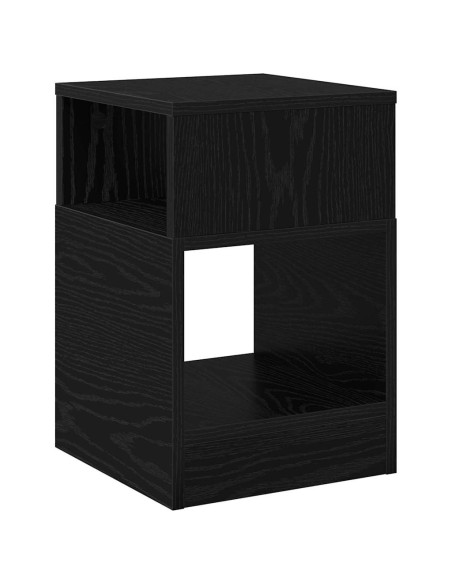 Tavolino Rovere Nero 30,5 x 30 x 45 cm Legno multistrato