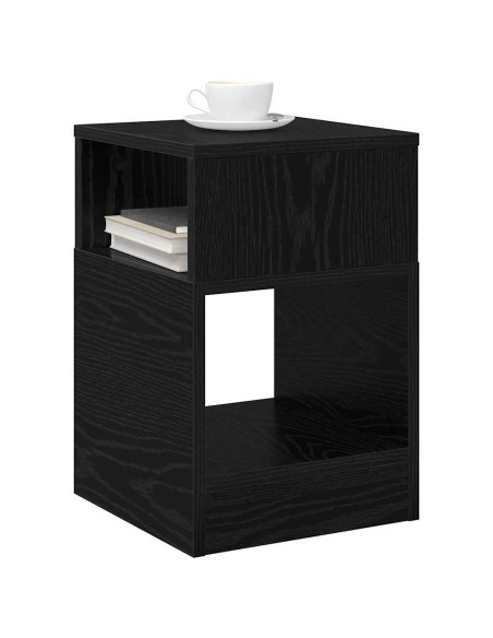 Tavolino Rovere Nero 30,5 x 30 x 45 cm Legno multistrato