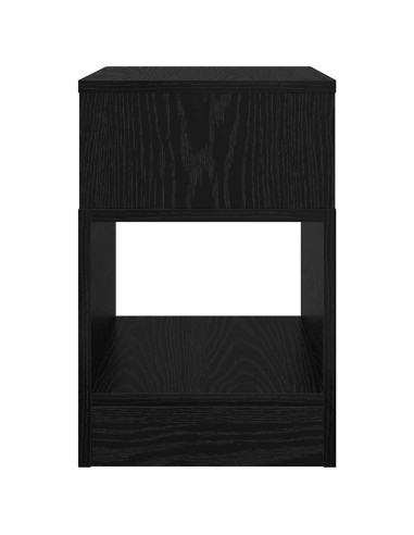 Tavolino Rovere Nero 30,5 x 30 x 45 cm Legno multistrato