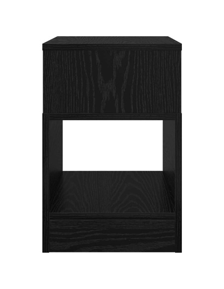 Tavolino Rovere Nero 30,5 x 30 x 45 cm Legno multistrato