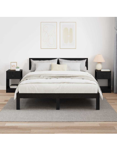 Tavolino 2 pcs Rovere Nero 30,5 x 30 x 45 cm Legno multistrato
