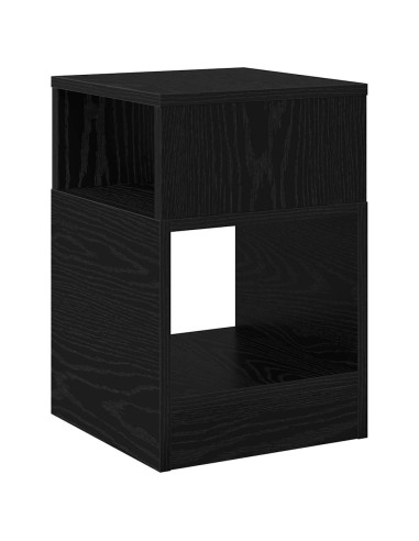 Tavolino 2 pcs Rovere Nero 30,5 x 30 x 45 cm Legno multistrato