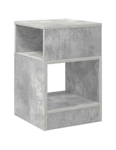 Tavolino Grigio cemento 30,5 x 30 x 45 cm Legno multistrato