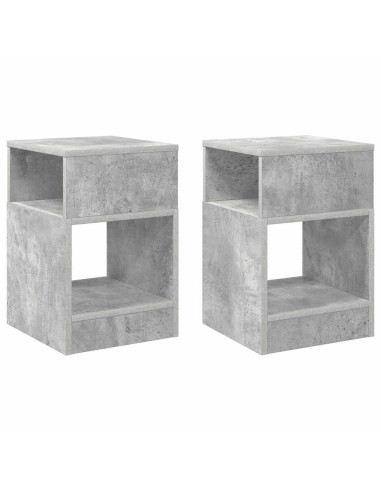 Tavolino 2 pcs Grigio cemento 30,5 x 30 x 45 cm