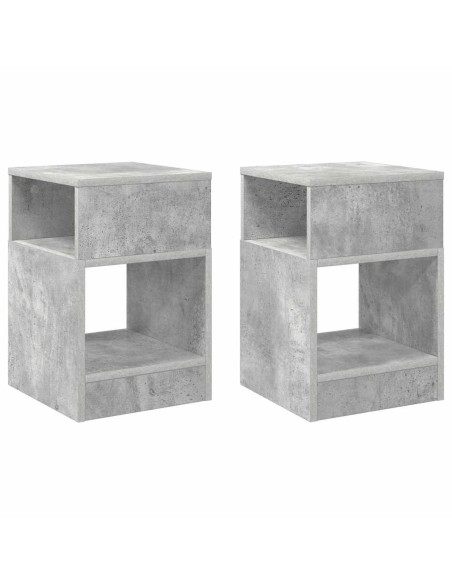 Tavolino 2 pcs Grigio cemento 30,5 x 30 x 45 cm