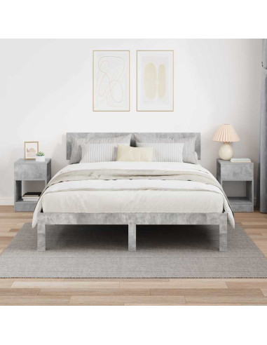 Tavolino 2 pcs Grigio cemento 30,5 x 30 x 45 cm