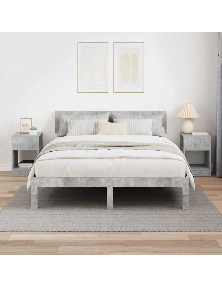 Tavolino 2 pcs Grigio cemento 30,5 x 30 x 45 cm
