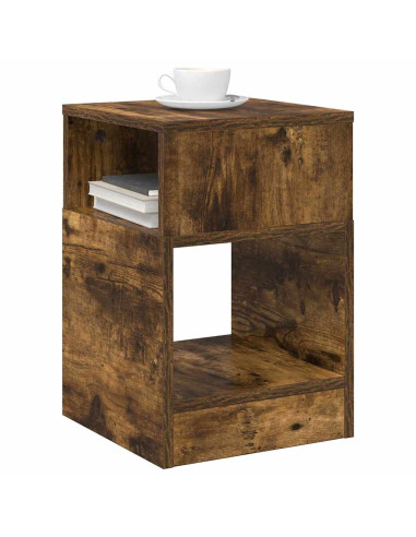 Tavolino 2 pcs Rovere fumé 30,5 x 30 x 45 cm Legno multistrato