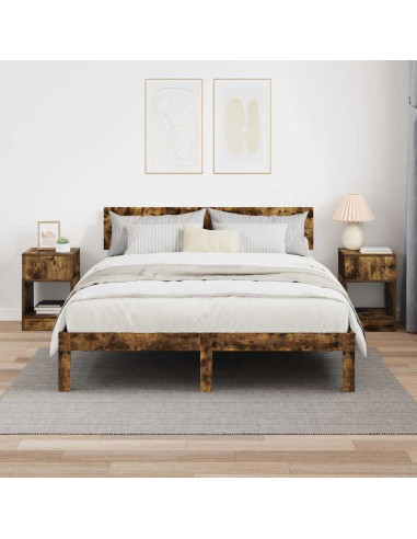 Tavolino 2 pcs Rovere fumé 30,5 x 30 x 45 cm Legno multistrato