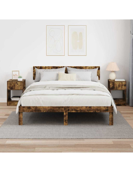 Tavolino 2 pcs Rovere fumé 30,5 x 30 x 45 cm Legno multistrato