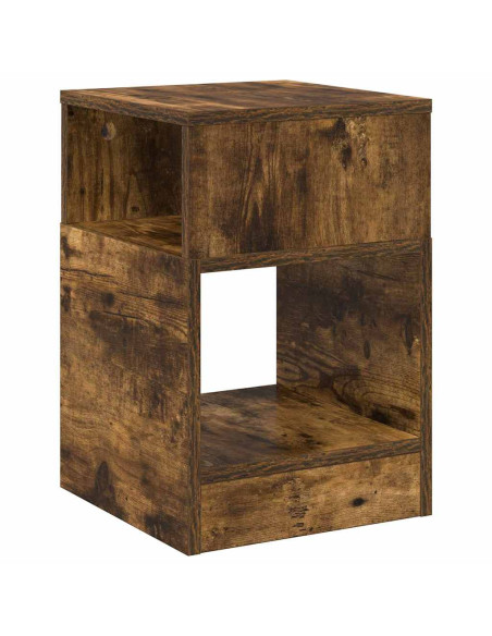 Tavolino 2 pcs Rovere fumé 30,5 x 30 x 45 cm Legno multistrato