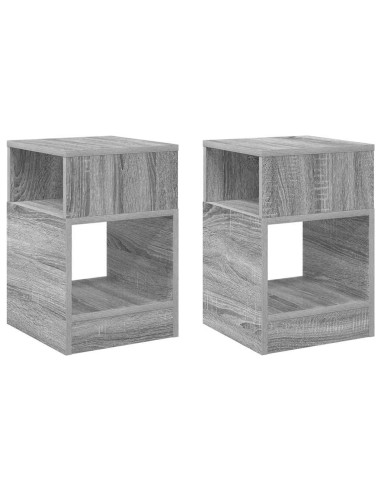 Tavolino 2 pcs Grigio Sonoma 30,5 x 30 x 45 cm