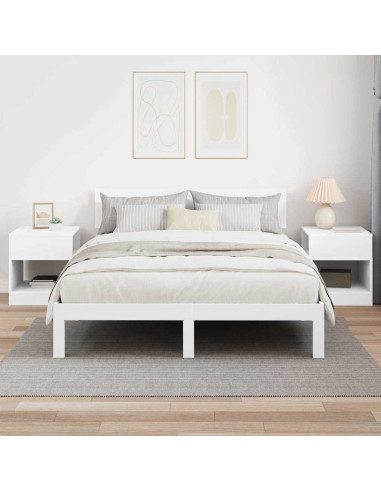 Tavolino 2 pcs Bianco 40,5 x 40 x 45 cm Legno multistrato