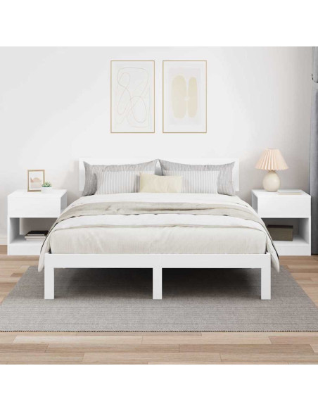 Tavolino 2 pcs Bianco 40,5 x 40 x 45 cm Legno multistrato