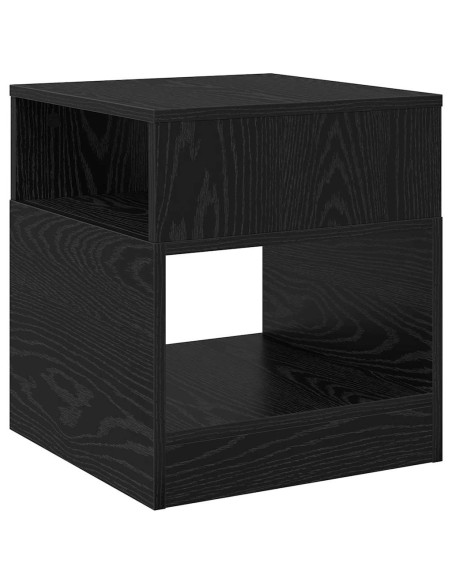 Tavolino Rovere Nero 40,5 x 40 x 45 cm Legno multistrato