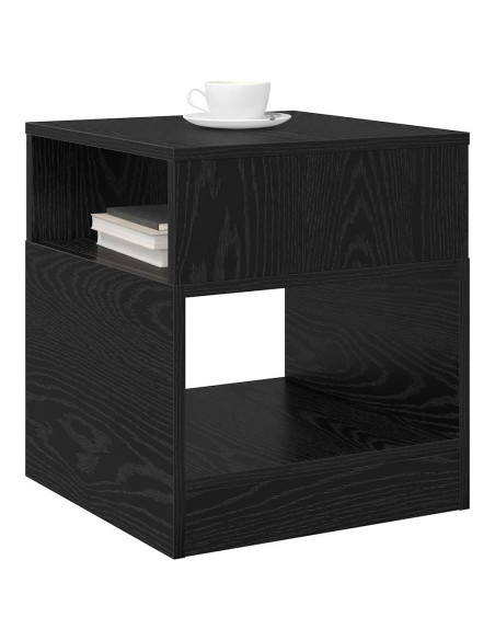 Tavolino 2 pcs Rovere Nero 40,5 x 40 x 45 cm Legno multistrato