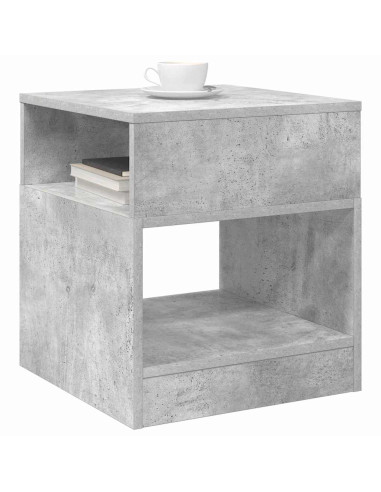 Tavolino Grigio cemento 40,5 x 40 x 45 cm Legno multistrato