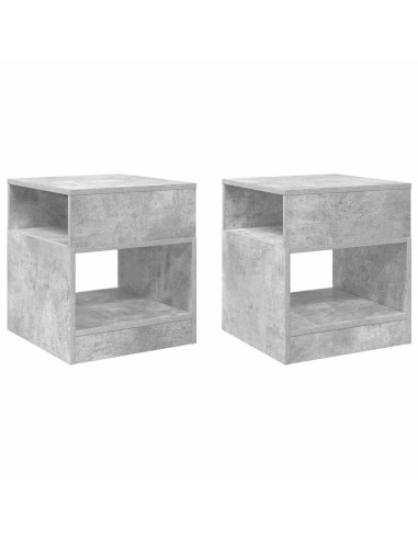 Tavolino 2 pcs Grigio cemento 40,5 x 40 x 45 cm