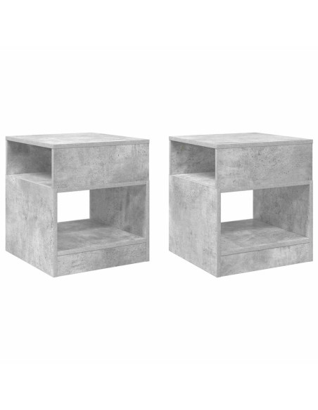 Tavolino 2 pcs Grigio cemento 40,5 x 40 x 45 cm