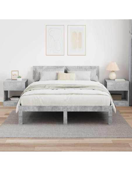 Tavolino 2 pcs Grigio cemento 40,5 x 40 x 45 cm