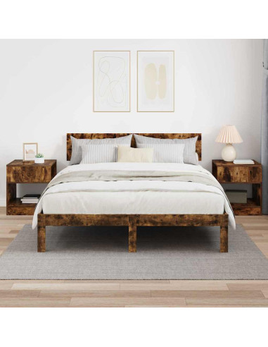 Tavolino 2 pcs Rovere fumé 40,5 x 40 x 45 cm Legno multistrato