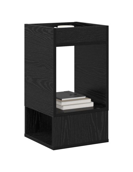 Tavolino 2 pcs Rovere Nero 30 x 30 x 56 cm Legno multistrato