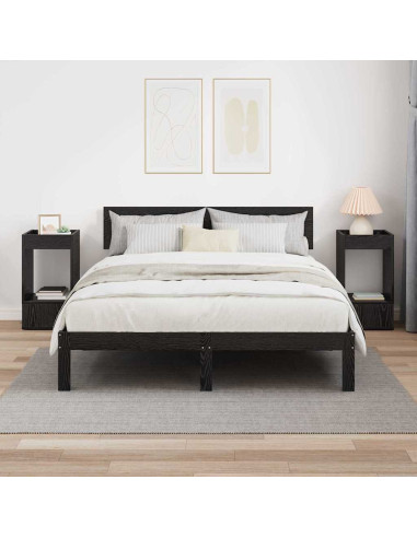 Tavolino 2 pcs Rovere Nero 30 x 30 x 56 cm Legno multistrato
