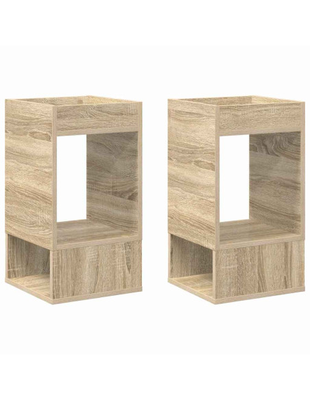 Tavolino 2 pcs Rovere Sonoma 30 x 30 x 56 cm Legno multistrato
