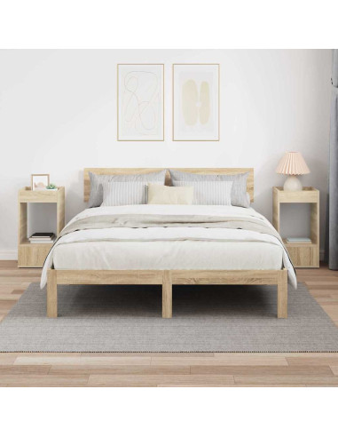 Tavolino 2 pcs Rovere Sonoma 30 x 30 x 56 cm Legno multistrato