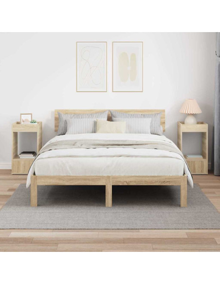 Tavolino 2 pcs Rovere Sonoma 30 x 30 x 56 cm Legno multistrato