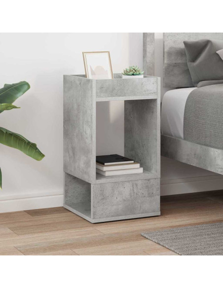 Tavolino Grigio cemento 30 x 30 x 56 cm Legno multistrato