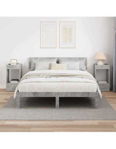 Tavolino 2 pcs Grigio cemento 30 x 30 x 56 cm Legno multistrato