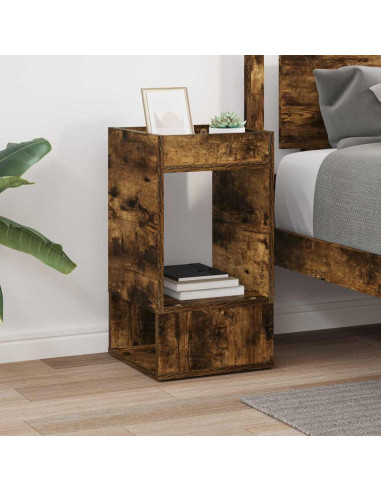 Tavolino Rovere fumé 30 x 30 x 56 cm Legno multistrato
