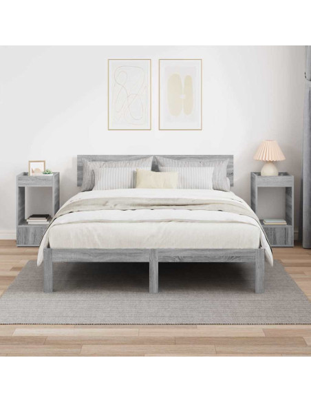 Tavolino 2 pcs Grigio Sonoma 30 x 30 x 56 cm Legno multistrato
